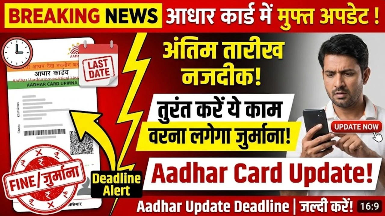 आधार कार्ड में मुफ्त अपडेट की अंतिम तारीख नजदीक, तुरंत करें ये काम वरना लगेगा जुर्माना – Aadhar Card Update