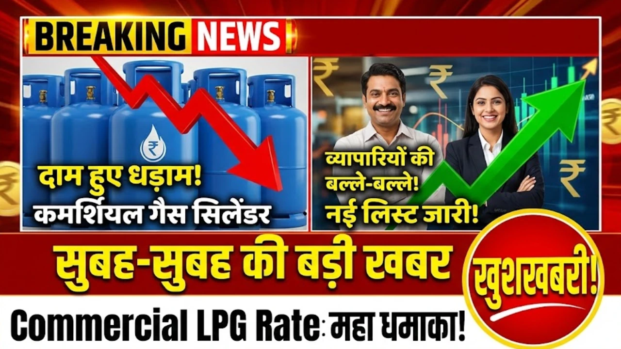 व्यापारियों के लिए सुबह-सुबह की बड़ी खबर, कमर्शियल गैस सिलेंडर के दाम हुए धड़ाम, चेक करें नई लिस्ट Commercial LPG Rate–