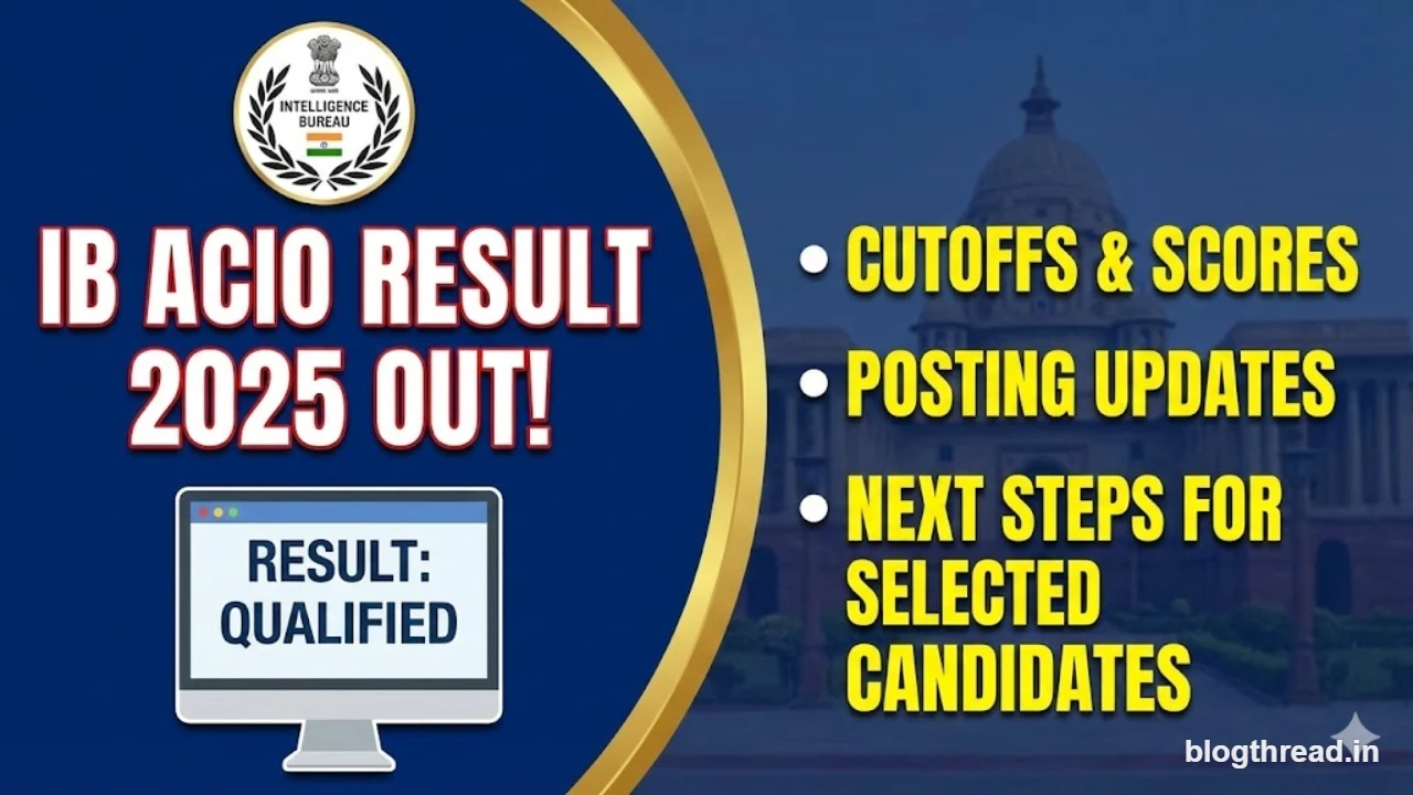IB ACIO Result 2025 Out: Cut-offs, posting timeline, and next steps for selected candidates