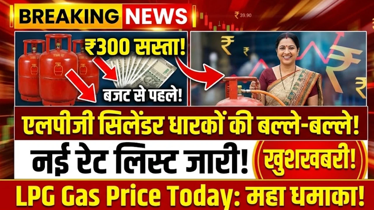 एलपीजी सिलेंडर धारकों की बल्ले-बल्ले, बजट से पहले ₹300 सस्ता हुआ गैस सिलेंडर, देखें रेट – LPG Gas Price Today