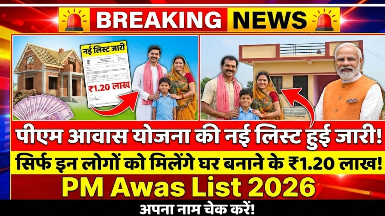 पीएम आवास योजना की नई लिस्ट हुई जारी, सिर्फ इन लोगों को मिलेंगे घर बनाने के ₹1.20 लाख – PM Awas List 2026