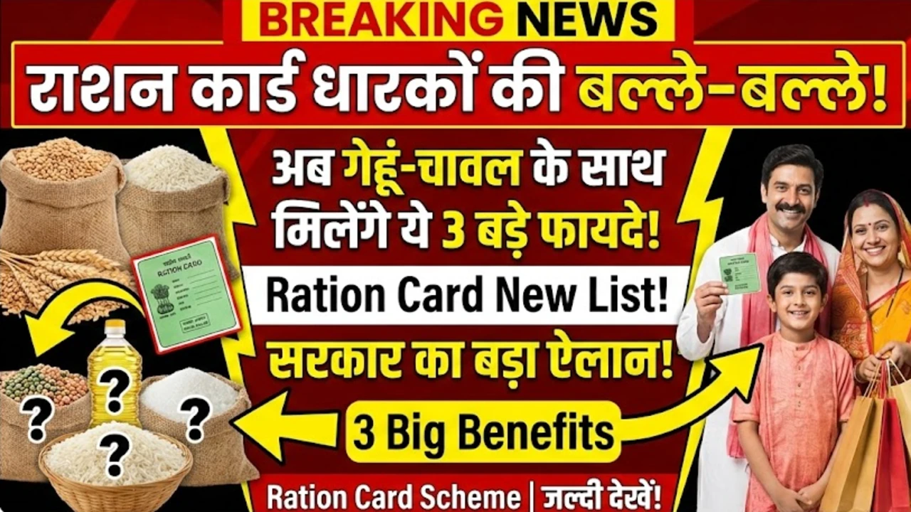 राशन कार्ड धारकों की बल्ले-बल्ले, अब गेहूं-चावल के साथ मिलेंगे ये 3 बड़े फायदे – Ration Card New List